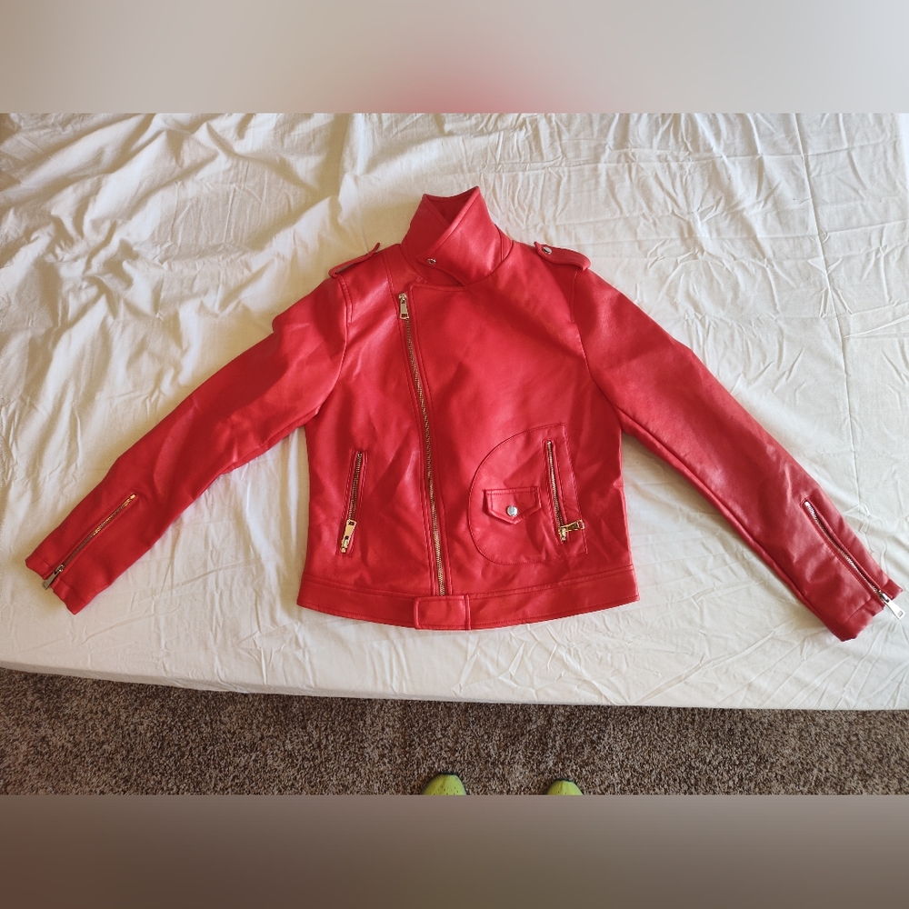 AKIRA FAUX LEATHER JACKET LARGE NWT